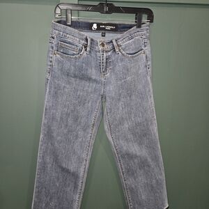 Karl Lagerfeld Women's Classic Blue Straight Leg Jeans